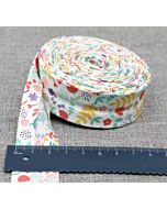 Printed Bias Binding Tape Edge - Floral 25mm x 5 metres