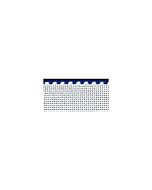 Stitch Garden 16 count 3in / 8cm White / Light Blue Edged Aida Band - metre