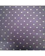Lilac With White Hearts Felt Square