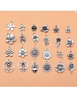 Mixed Flower Charms (pk of 5)