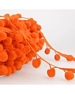 Orange Pom Pom Trim - 15mm