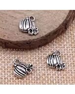 Silver Tone Pumpkin Charm - pack of 5