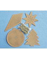 Stitchable Pre-punched Christmas Decorations Kraft