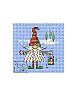 Mouseloft Christmas A Gift ftom a Gnome Cross Stitch Kit With Card And Envelope - S33stl