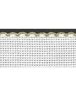 4in / 10cm White / Gold Edged Aida Band - 1m