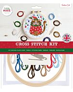 Simply Make Large Cross Stitch Kit - Festive Cat