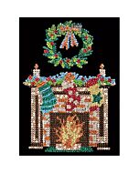  Simply Make Sequin Craft Kit - Christmas Fireplace