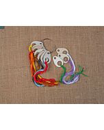 10 Wooden Floss Drops With Split Ring