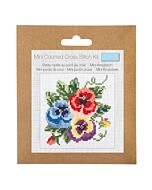 Trimits Pansies Cross Stitch Kit