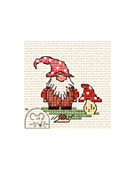 Mouseloft Gnome with Toadstool Cross Stitch Kit - 004-S02stl
