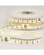 Ivory beige tape measure ribbon
