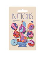 Tilda Bloomsville 2023 Special Edition Buttons: Blue/Red