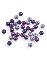 20cm x 6mm Glass Pearls: Purple Mix