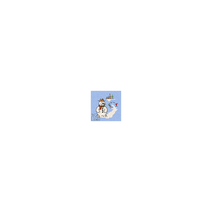 Mouseloft Village Snowman Cross Stitch Kit - 004-S32stl