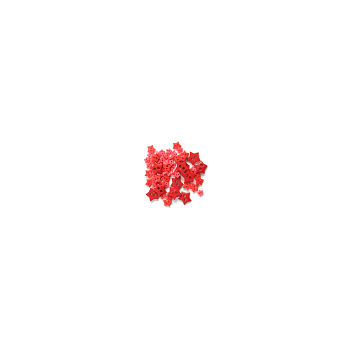 Craft Buttons - Red Stars (2.5g Pack)
