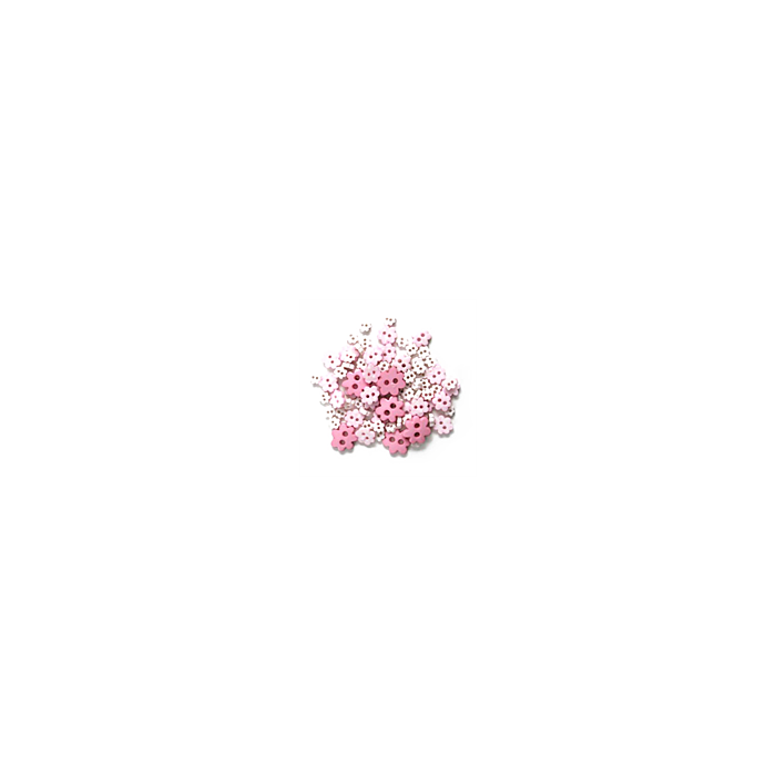 Craft Buttons - Pink Flowers (2.5g Pack)