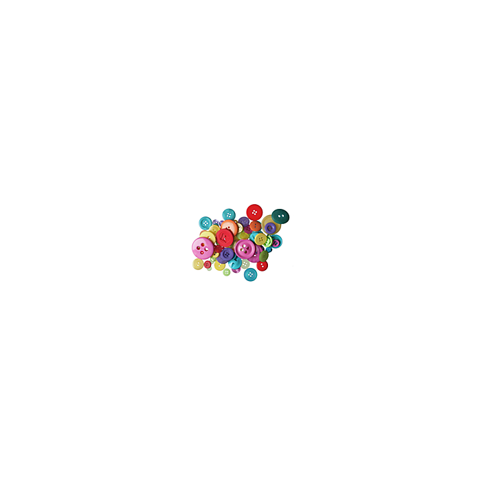 Craft Buttons - Assorted Brights (50g Pack)