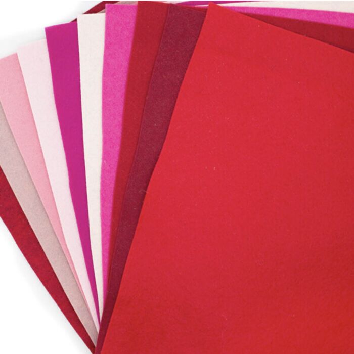 Felt Jelly Roll - Cherry colours 10