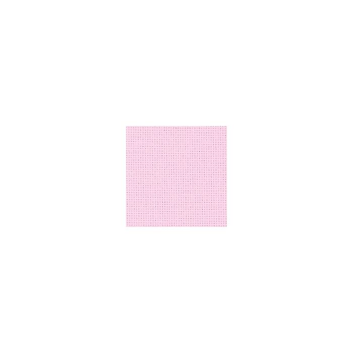 Zweigart 14 Count Aida Pink Blush - Off Cut - 33 x 16cm