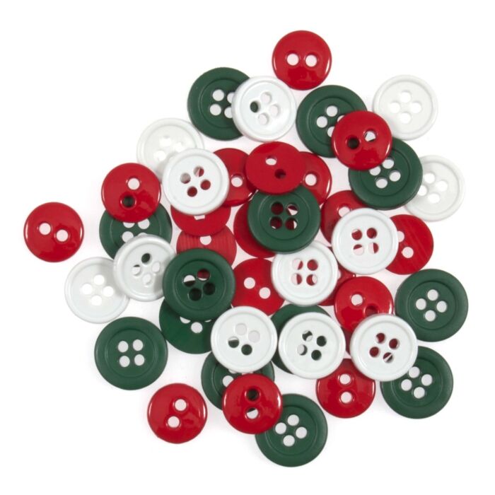 Craft Buttons - Christmas (125 Pieces)