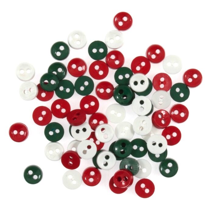 Craft Buttons - Christmas (4g Pack)
