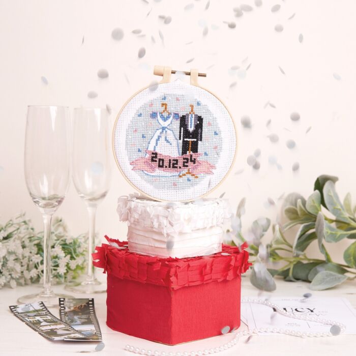 Simply Make Cross Stitch Kit - Bride & Groom