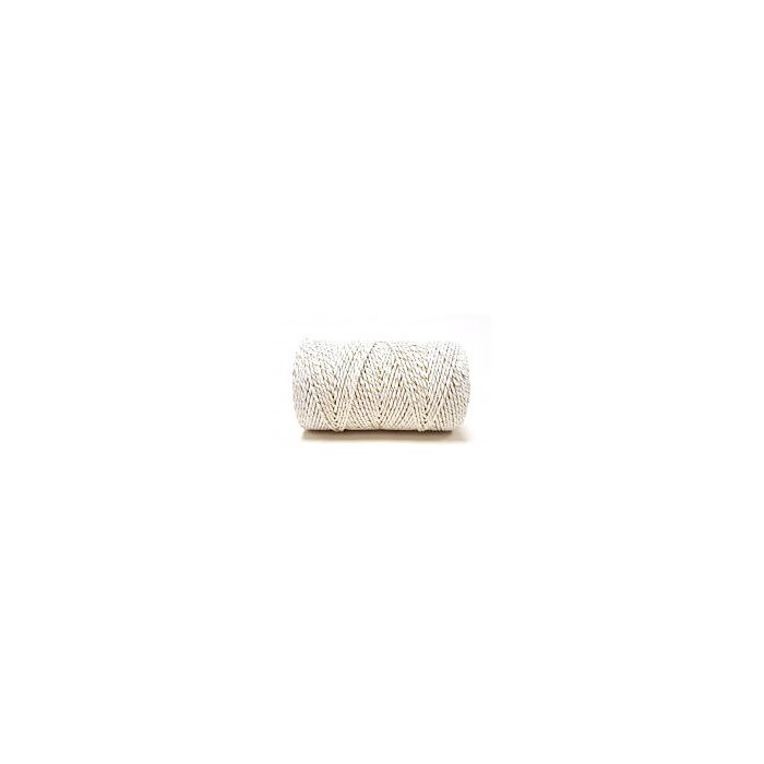 Baker's Twine White With Gold Sparkle 100m Roll