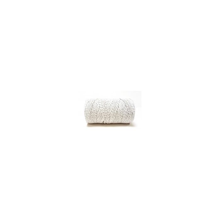 Baker's Twine White With Silver Sparkle 100m Roll