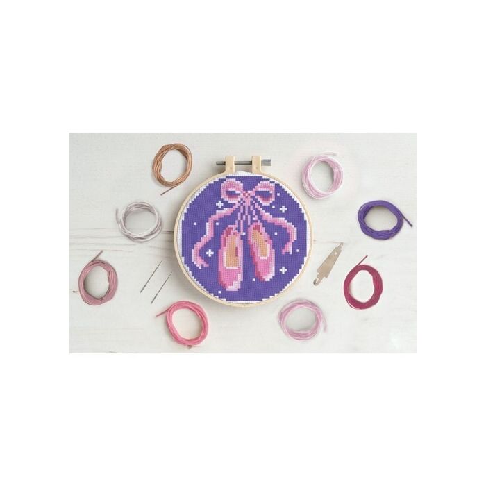 Simply Make Cross Stitch Kit - Ballet Shoes