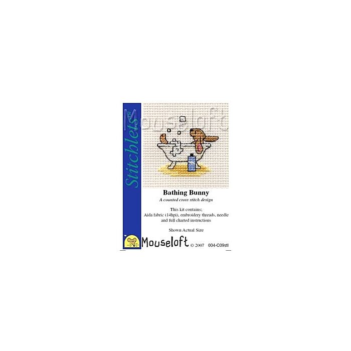 Mouseloft Bathing Bunny Cross Stitch Kit - 004-C09stl