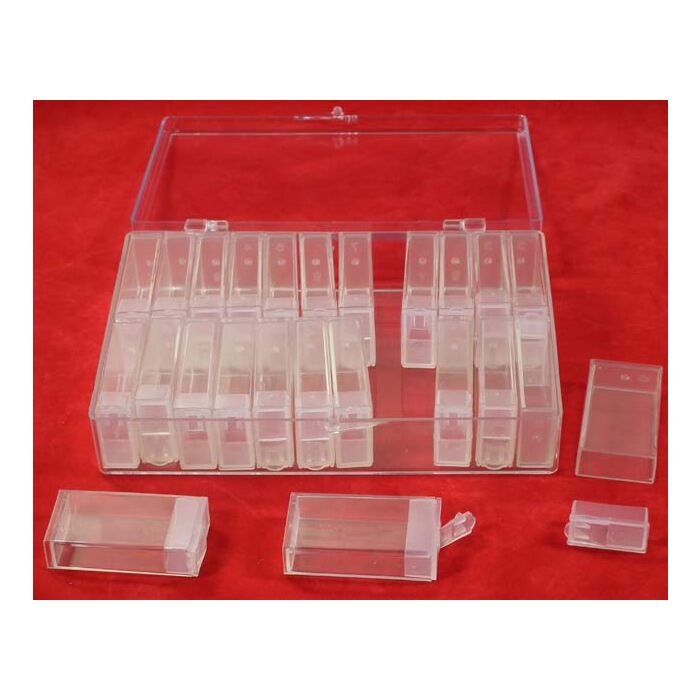 BD836 - Clear Flip Top Lid Storage Boxes (Open)