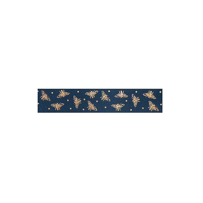 Jomil - 15mm Navy Bee Sparkle Ribbon
