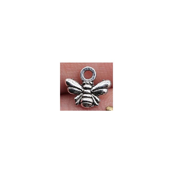Small Bee Silver Tone Charms 3 Pack
