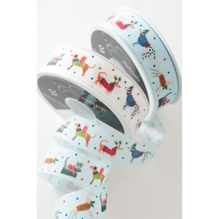 Berisfords Jolly Dogs 25mm - White