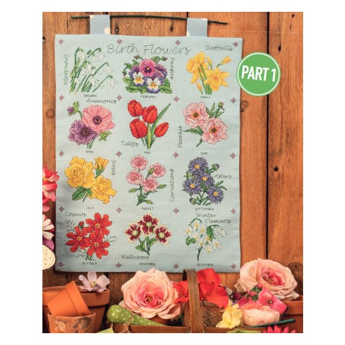 Cross Stitcher Project Pack - Birth Flowers - Issue 397 & 398