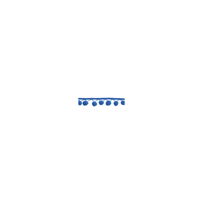 Blue Pom Pom Trim