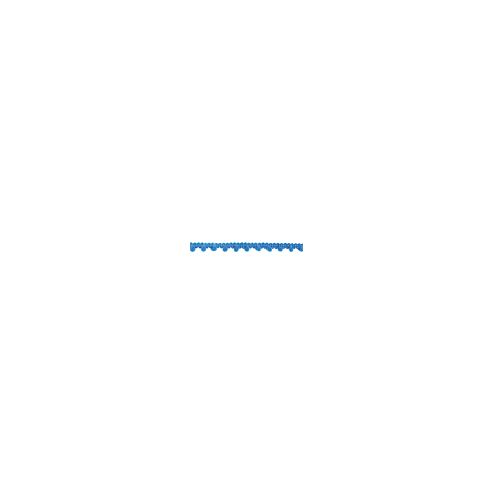 Blue Narrow Pom Pom Trim