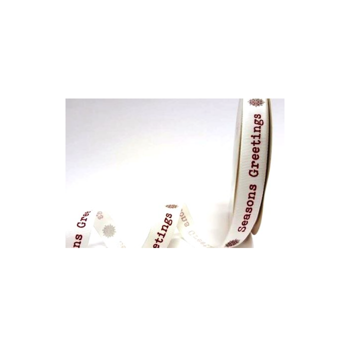 BTB204a - 9mm Seasons Greetings Grosgrain Ribbon