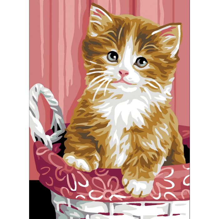 Canvas: Royal Paris: Kitten in Basket