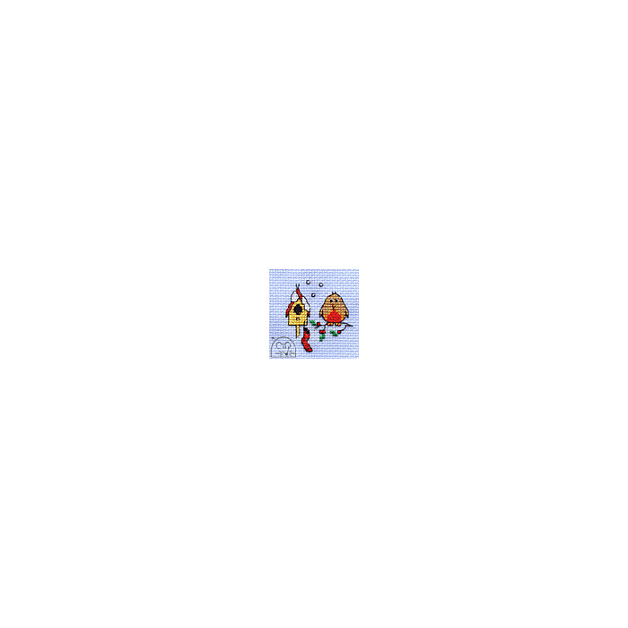Mouseloft Christmas Eve Robin Cross Stitch Kit With Card And Envelope - K31stl