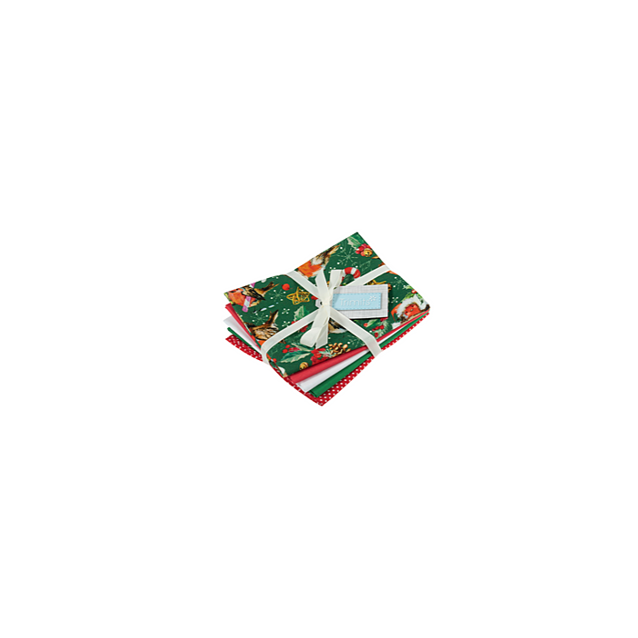 Green Robins FQ Christmas Fabric bundle