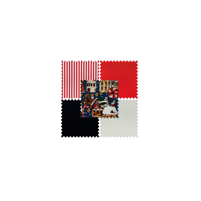 Navy Street Scene FQ Christmas Fabric bundle