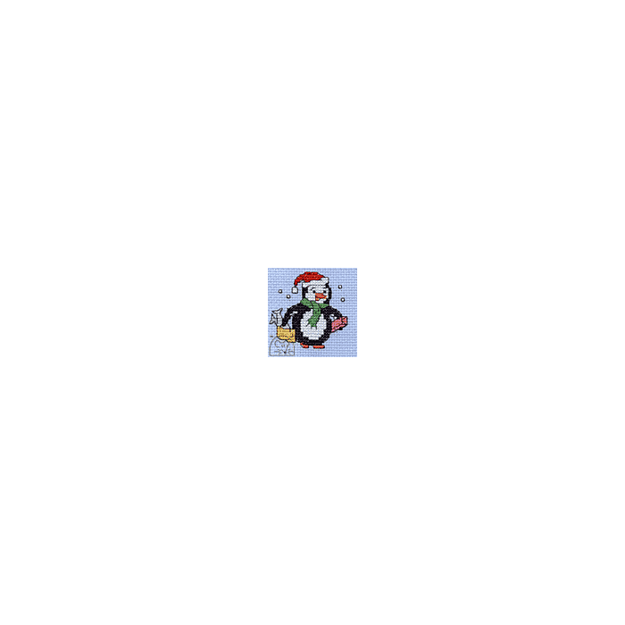 Mouseloft Christmas Shopping Penguin Cross Stitch Kit With Card And Envelope - G31stl