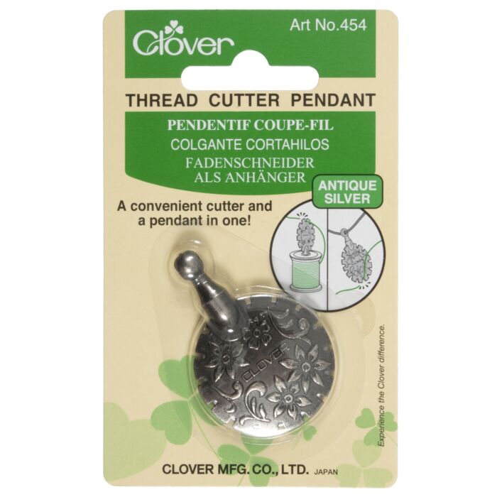 Clover Antique Silver Pendant Thread Cutter