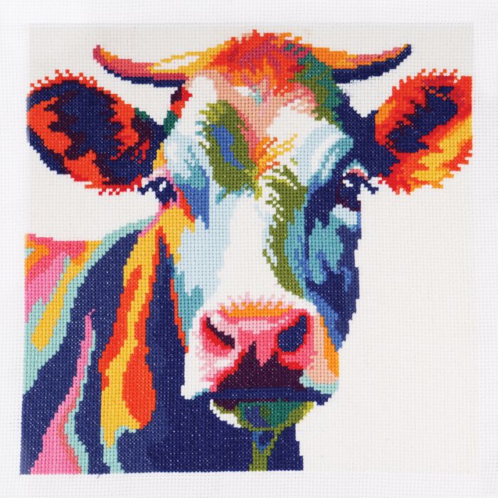Trimits - Cross Stitch Kit - Colourful Cow