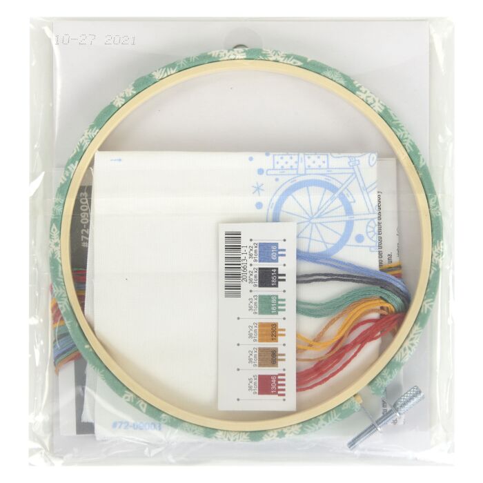 Wrapped Hoop Kits - Holiday Bicycle