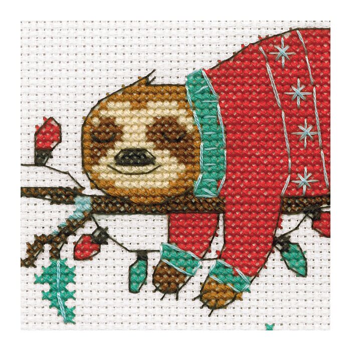 Wrapped Hoop Kits - Christmas Sloth