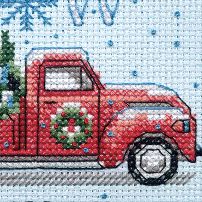 Wrapped Hoop Kits - Holiday Family Truck