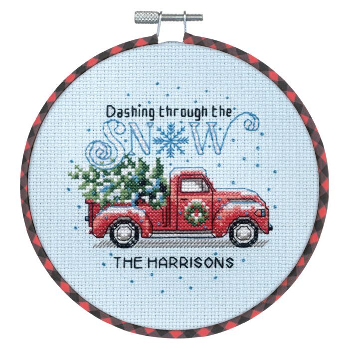 Wrapped Hoop Kits - Holiday Family Truck