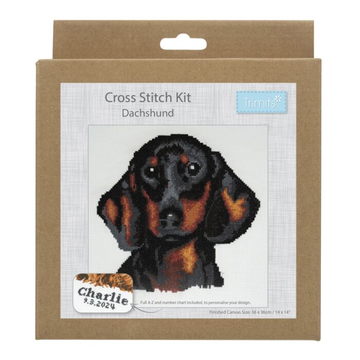 Trimits Dog Cross Stitch Kits: Dachshund